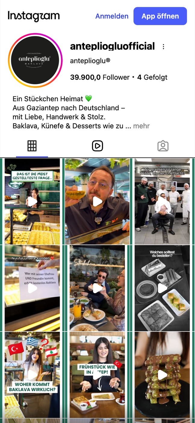 Projekt Anteplioglu – Instagram